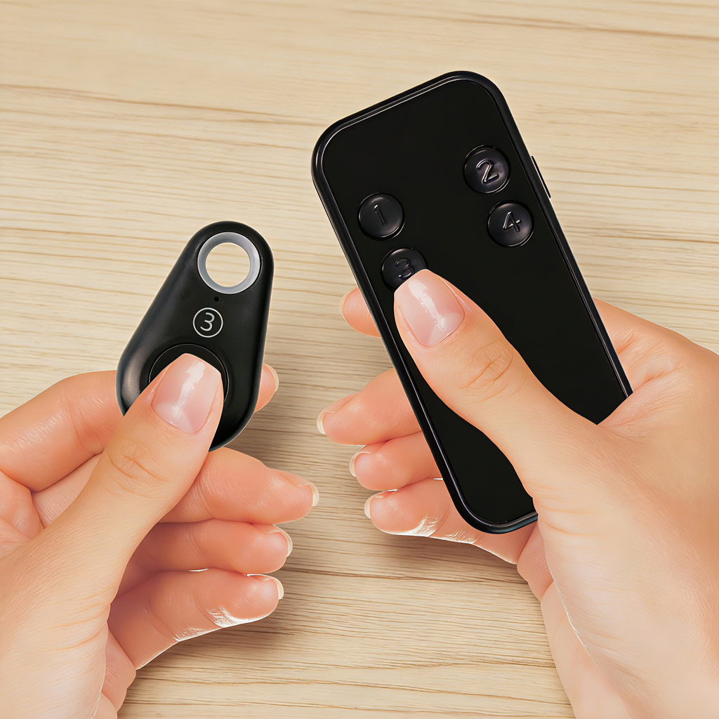 4-Pack No APP Needed Anti-Loss Device, Easy to Use Bluetooth Key Finder for Elderly & Family, Loud Alarm with 100ft Range