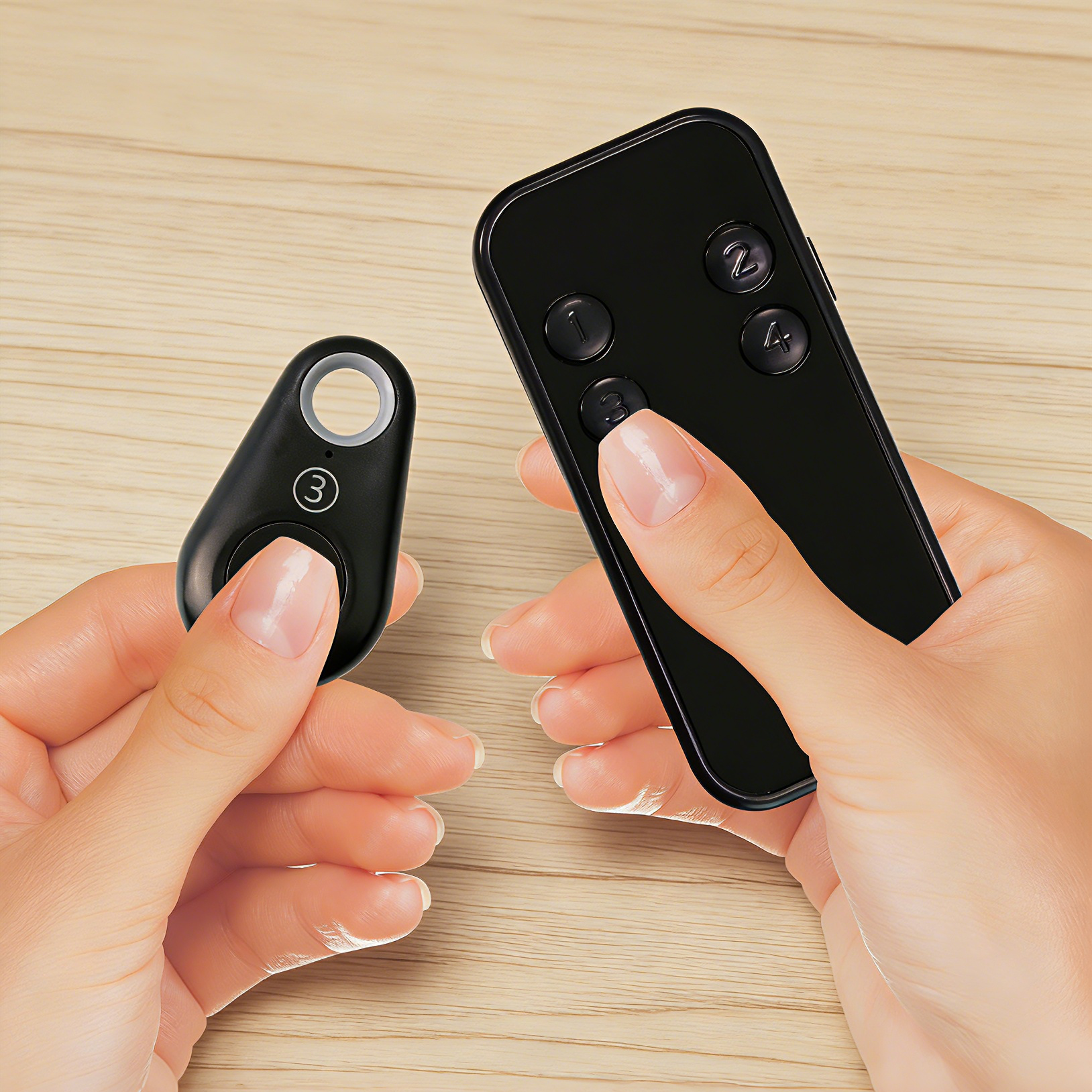 4-Pack No APP Needed Anti-Loss Device, Easy to Use Bluetooth Key Finder for Elderly & Family, Loud Alarm with 100ft Range