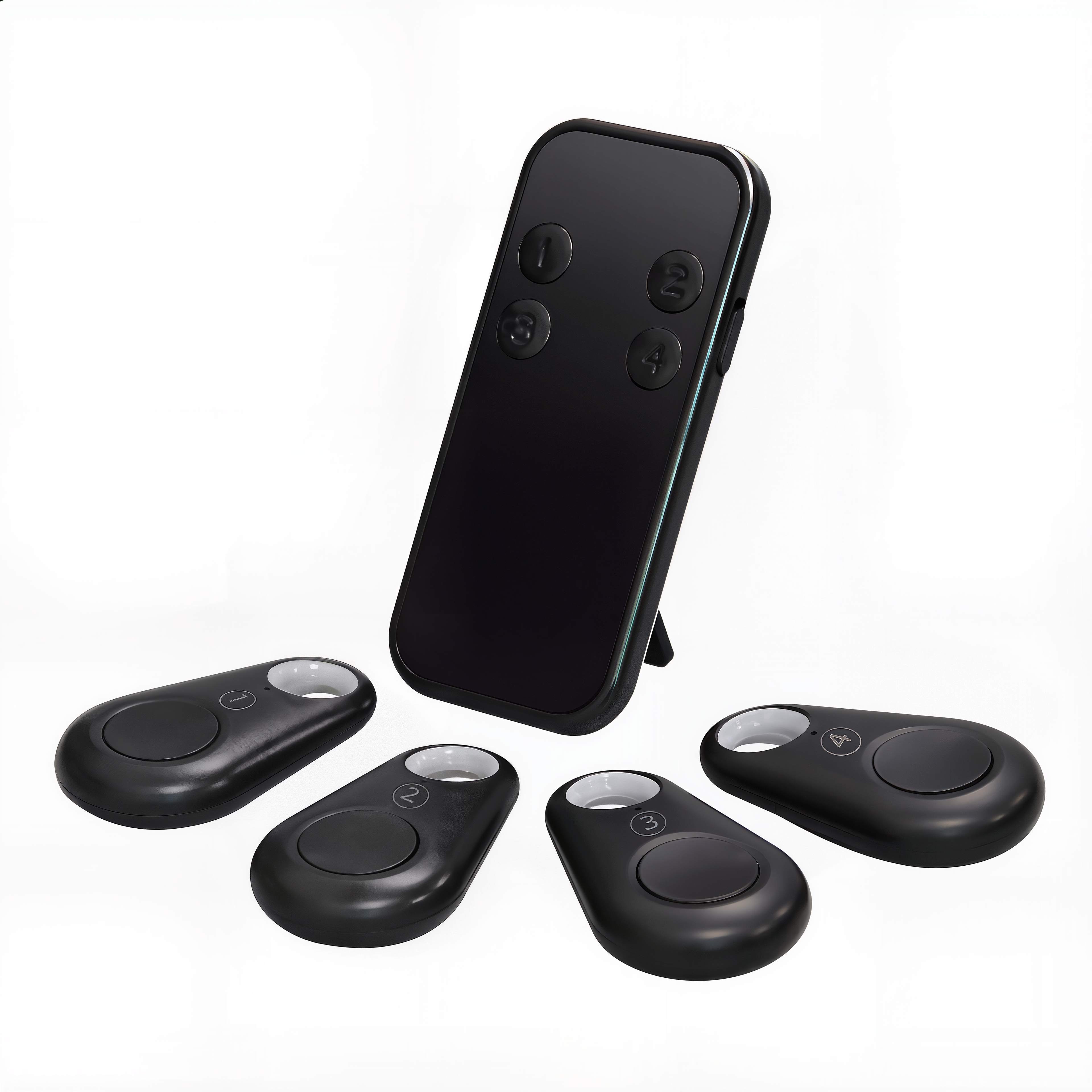 4-Pack No APP Needed Anti-Loss Device, Easy to Use Bluetooth Key Finder for Elderly & Family, Loud Alarm with 100ft Range