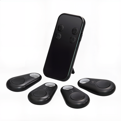 4-Pack No APP Needed Anti-Loss Device, Easy to Use Bluetooth Key Finder for Elderly & Family, Loud Alarm with 100ft Range